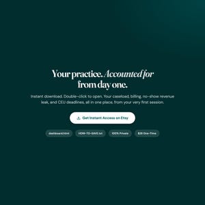 Final call to action: therapist private practice dashboard instant download