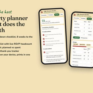Ugly Sweater christmas party planner with checklist, RSVPs, budget and gift log