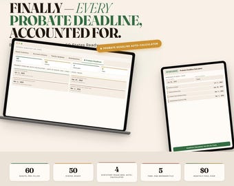Estate Executor OS, Interactive Probate Dashboard, Asset Inventory, Account Closure Tracker, Probate Deadline Auto-Calculator