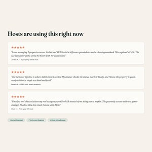 Short-Term Rental Host Command Center, Airbnb Dashboard, Tax Calculator image 10