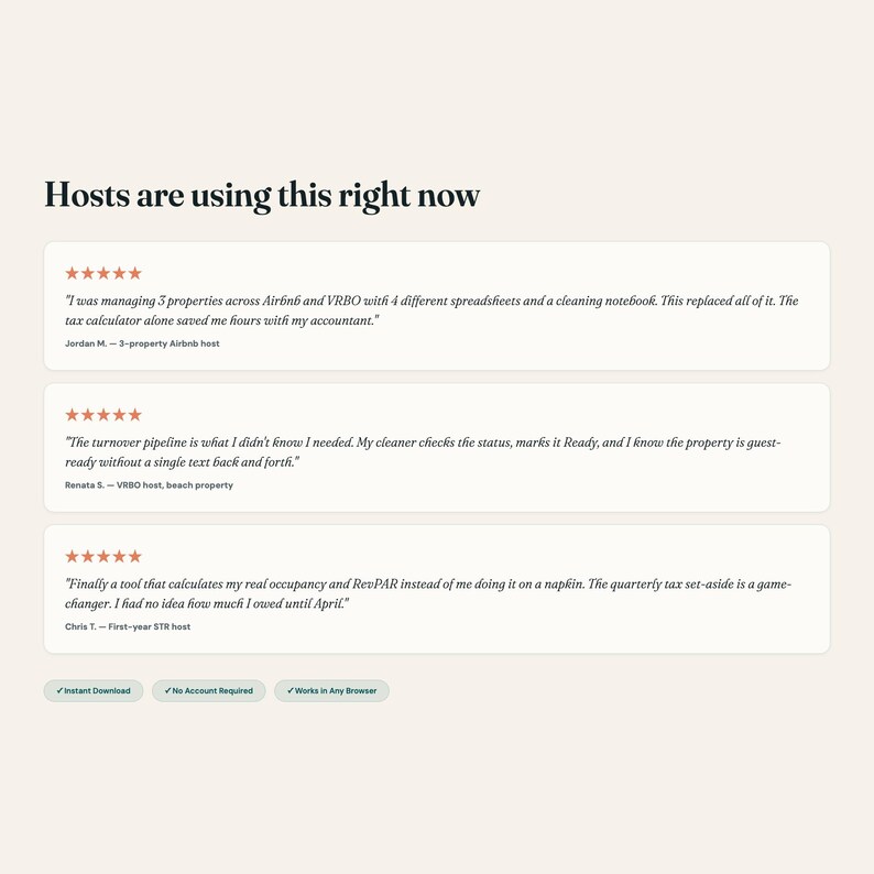 Short-Term Rental Host Command Center, Airbnb Dashboard, Tax Calculator image 10