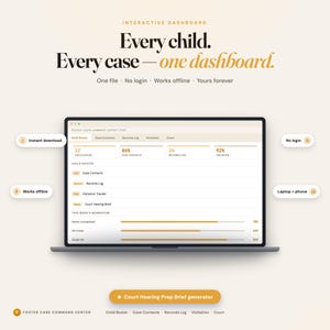 Centro de mando para familias de acogida: Panel interactivo, generador de informes judiciales, registro de visitas, carpeta para familias de acogida, planificador de familias de acogida