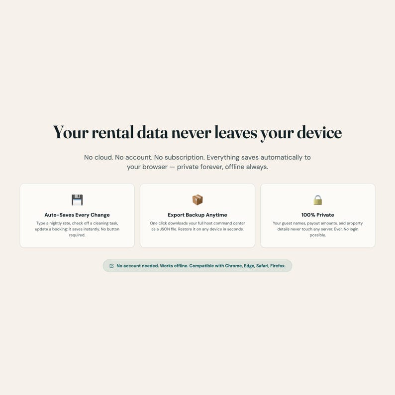 Short-Term Rental Host Command Center, Airbnb Dashboard, Tax Calculator image 7