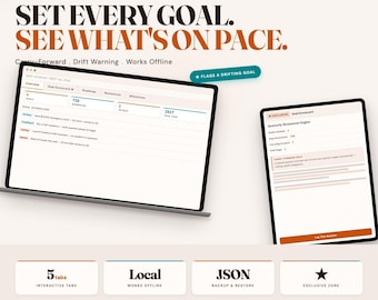 2027 Goal Planner OS, Interactive Annual Goal Setting Dashboard, Auto Calculating Vision Board, Quarterly Momentum Tracker, SMART Goals