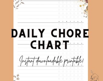 Daily Chore Chart Tracker, Chore Chart for Kids, Multiple Kid Chore Chart