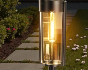 Éclairage de jardin solaire étanche, filament de tungstène, décoration extérieure de pelouse pour une ambiance nocturne chaleureuse