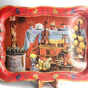 小物入れ vintage tray 1960 s Metal Tray 1960s - Etsy
