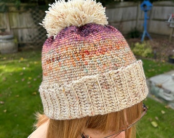 Speckled Moss Hat Crochet Pattern - PDF Download