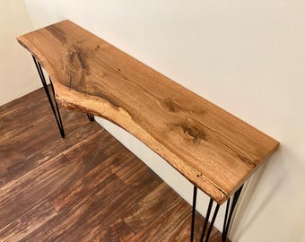 Red Oak Live Edge Table - 50"x15" - Custom Options - Fully Finished