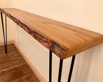 Narrow Console Table - 56"-8" - Live Edge