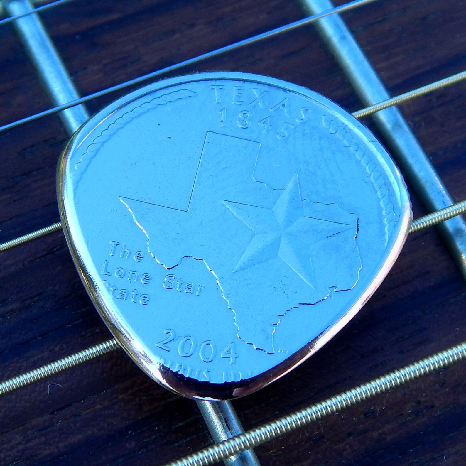 Coin Guitar Pick You Pick the State Highly Polished Etsy