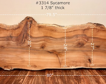 Sycamore live edge table - 80"x31"