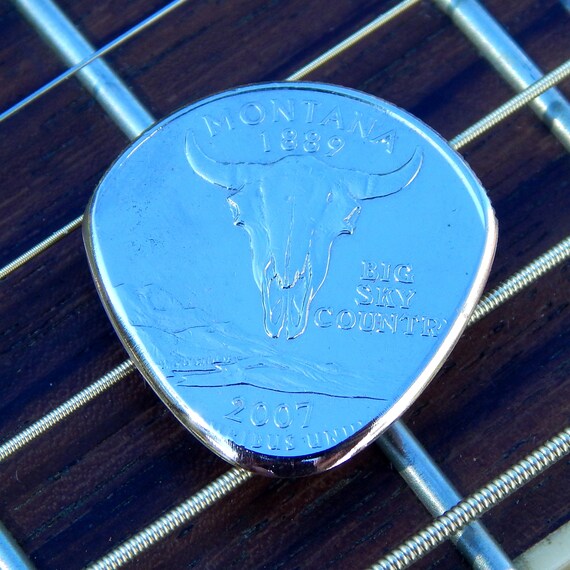 Coin Guitar Pick You Pick the State Highly Polished Etsy