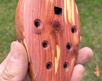 Tear Drop Cedar Ocarina - Native American Scale