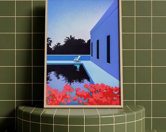 Hiroshi Nagai - Longs for Summer Wooden Framed, Vintage Framed Art Print or Rolled Canvas Poster