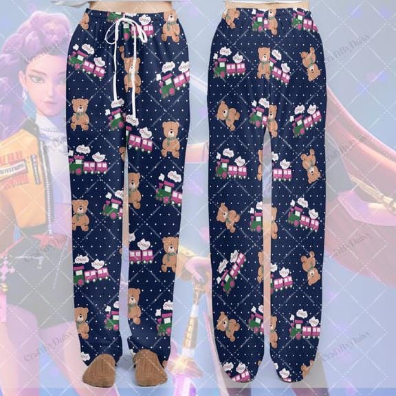 K-Pop Demon Hunters Pajama Pants, Rumi Jinu Kpop Demon Hunters Choo Choo Train Sleepwear, Gift For Kpop Lovers