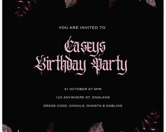 Spooky Birthday Party Invitation Template