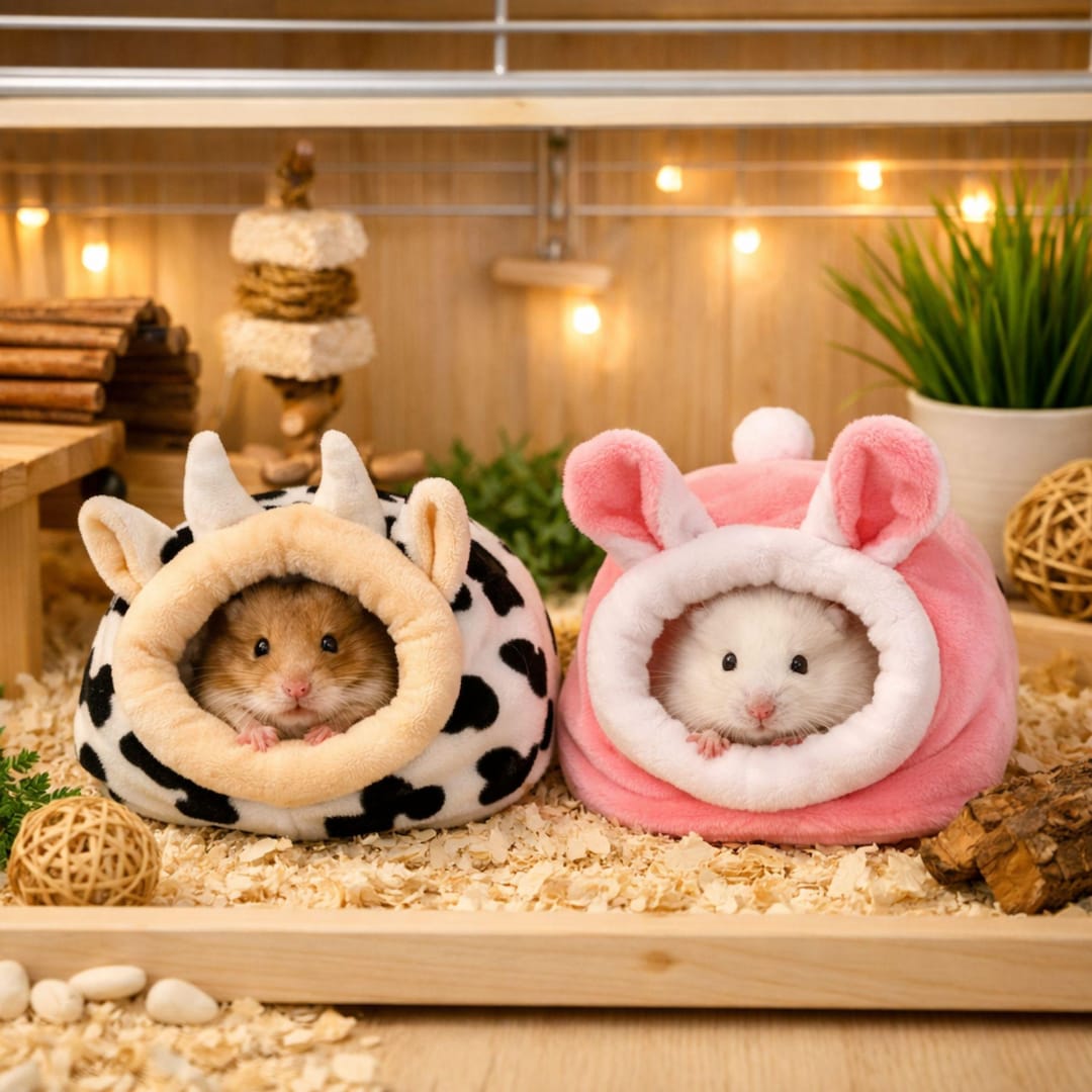 Cozy Cotton Tunnel House for Hamster, Guinea Pig & Small Pets | Cute ...