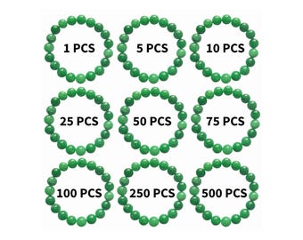 Artículos para reventa al por mayor - Pulseras de jade verde de 10 mm - Proveedor confiable para reventa de artículos de boutique con marca propia y calidad artesanal tailandesa premium