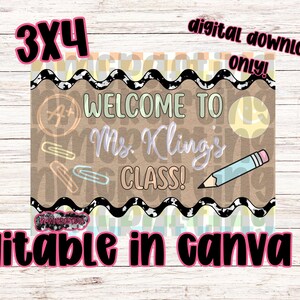 SOLO DOWNLOAD DIGITALE. Benvenuti al nostro banner di benvenuto, modello completamente modificabile con Canva Pro. Quaderno a righe con bordo pastello.
