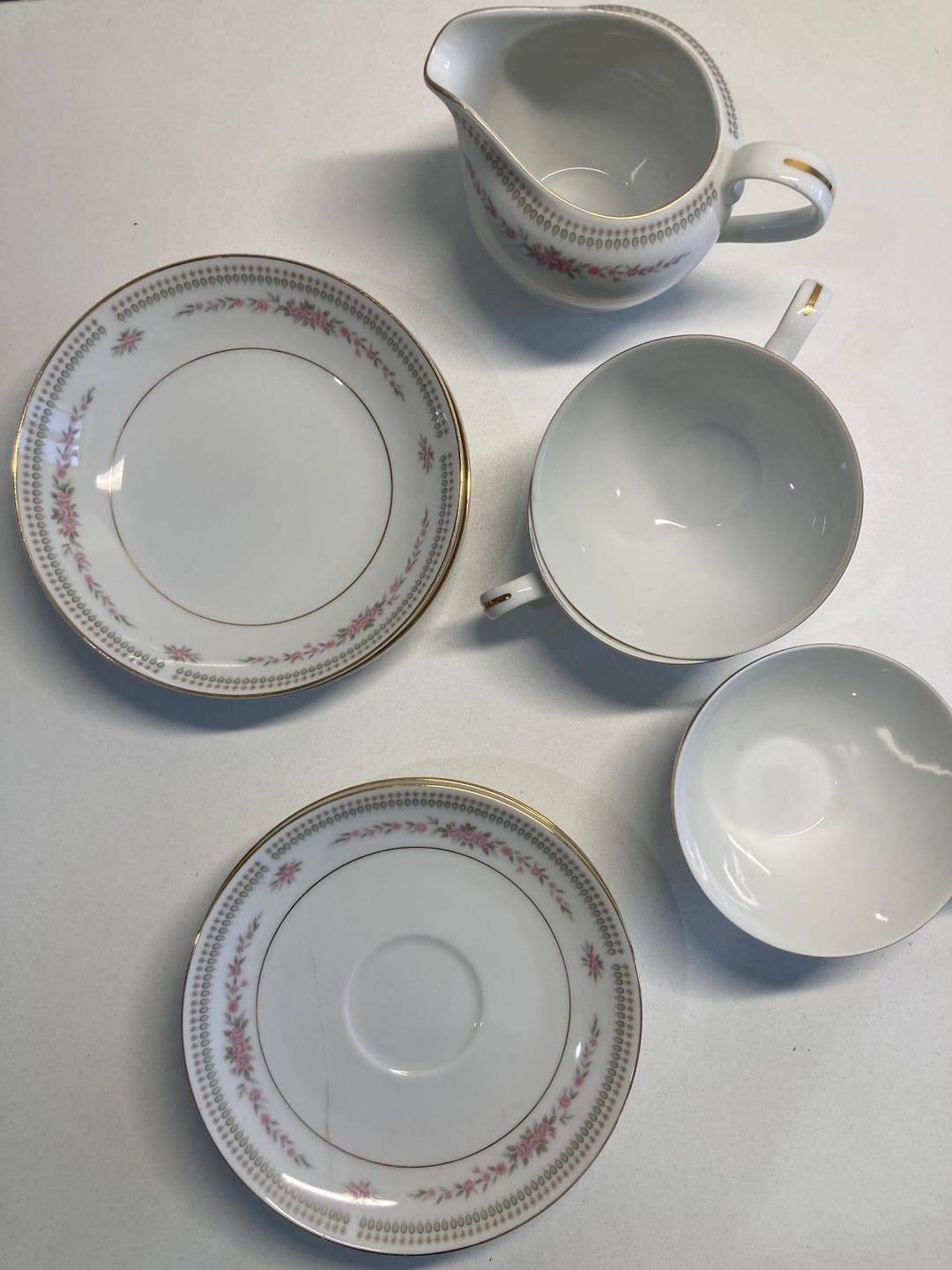 Royal Wentworth Tea Set, Classic Design With Pink and Grey Decor - Etsy