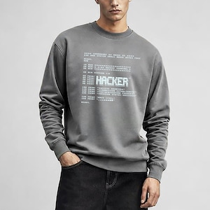 Commodore 64 Hacker Sweatshirt  Retro Coding Crewneck for Geeks and Programmers