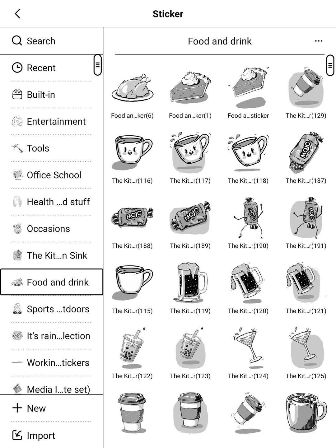 Supernote Crosslink Sticker The Kitchen Sink Supernote Sticker Set Oh and No Tracing Required! - Etsy