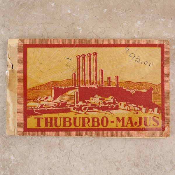 Thuburbo-Majus - Tunisia Africa- Antique Postcard Booklet- 19 Cards!- Black & White Photographs- Roman Ruins, Le Capitole, Columns, -Vintage