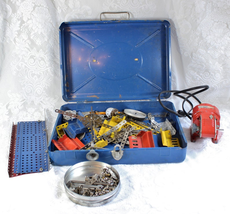 Erector Set Antique/ Vintage Metal Building Toy with working Etsy