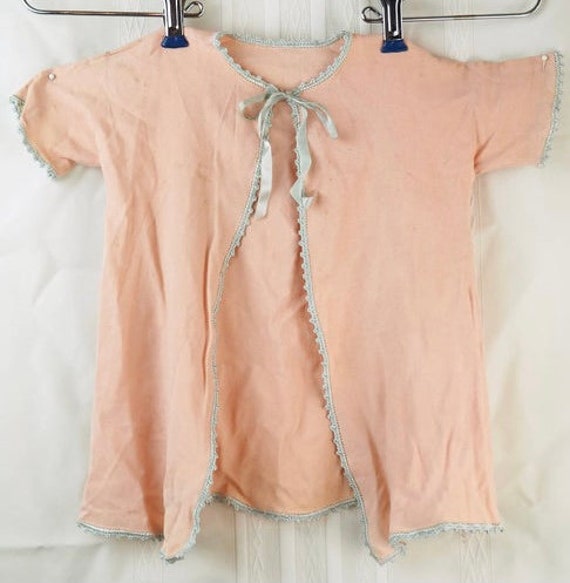 Antique Baby Layette- Four pieces Infant Gown/ bl… - image 2