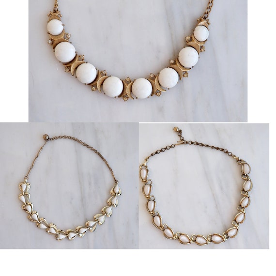Vintage Necklace Lot of 3- Sarah Coventry- White … - image 1
