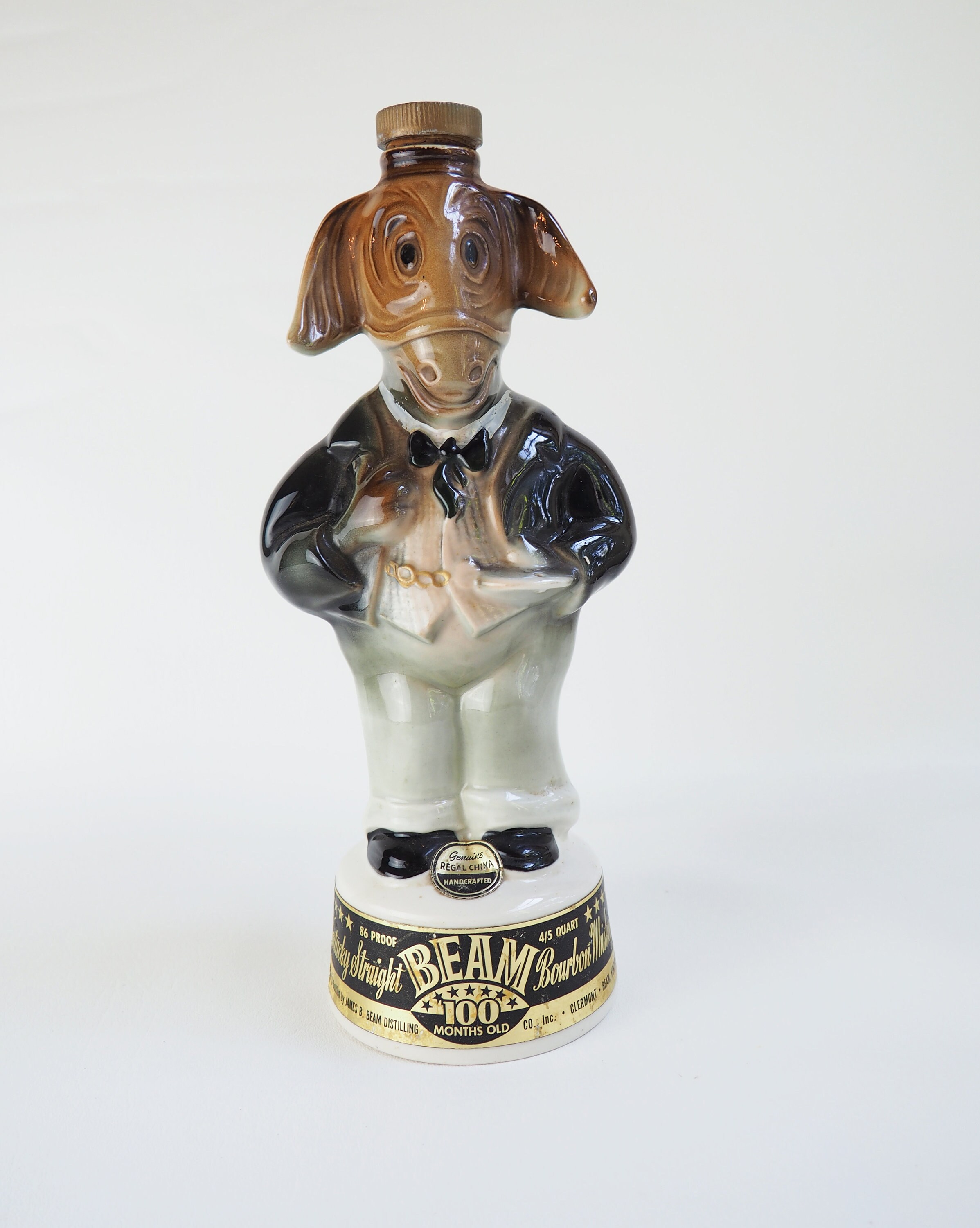 Democrat Jim Beam Donkey Decanter- 1960- Ceramic Whiskey Bourbon