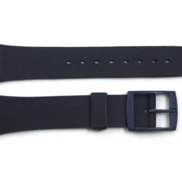 Dark Blue Soft PVC Rubber Replacement Watch Band fits Swatch Watches 12mm / 17mm