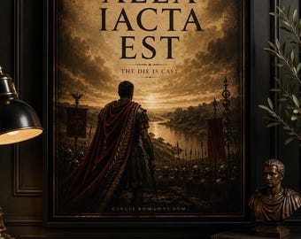 Alea Iacta Est Roman Stoic Print / Antica Roma Filosofia Wall Art (Download digitale)