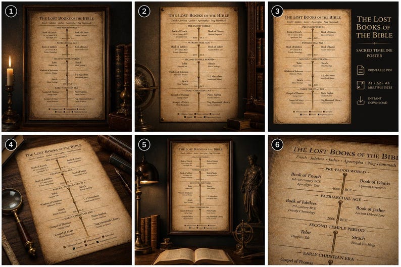 The Lost Books of the Bible | Sacred Timeline of Enoch, Jubilees ...