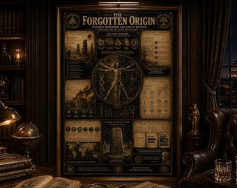 Poster "Forgotten Origin" / Antica civiltà - Archivio Dark Academia - Stampa (Download digitale)