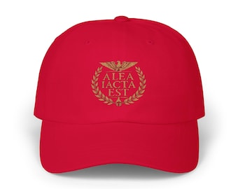 Alea Iacta Est Embroidered Roman Cap | Latin Phrase Cap