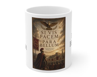 Tazza di filosofia latina Si Vis Pacem Para Bellum/citazione stoica romana