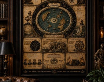 Poster "Cosmo Nascosto" / Cosmologia Antica, Arte della Mappa Celeste (Download Digitale)