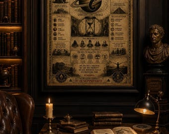Poster della Dottrina di Saturno / Stampa dell'Archivio Occulto Dark Academia (Download digitale)