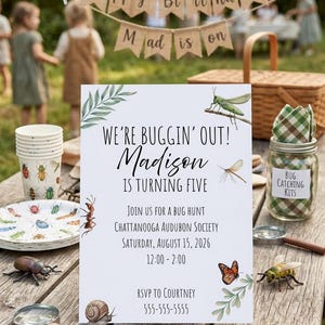 We're Buggin' Out! Creepy Crawly Digital Invite