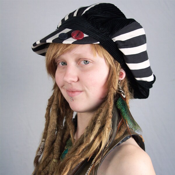 Slouchy Beetlejuice Newsboy Hat