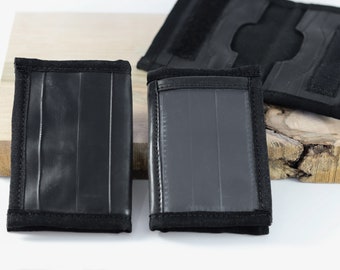 Upcycled Bike Tube Wallet - Minimalist / Flip Wallet with ID pocket Vegan wallet
