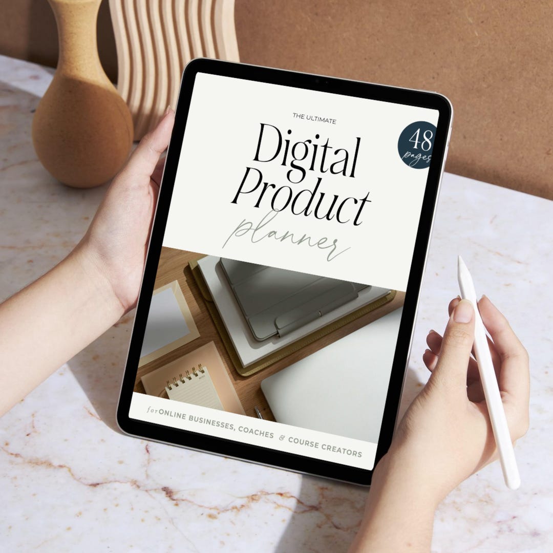 Digital Product Planner for Beginners, Printable Business Workbook ...