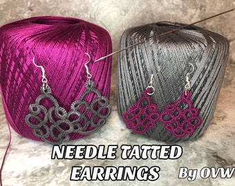 Pendientes de racimo tatuados con aguja