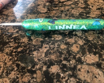 Agujas de crochet de resina personalizadas