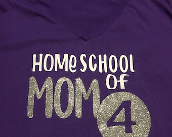 Homeschool Mamá camiseta personalizada