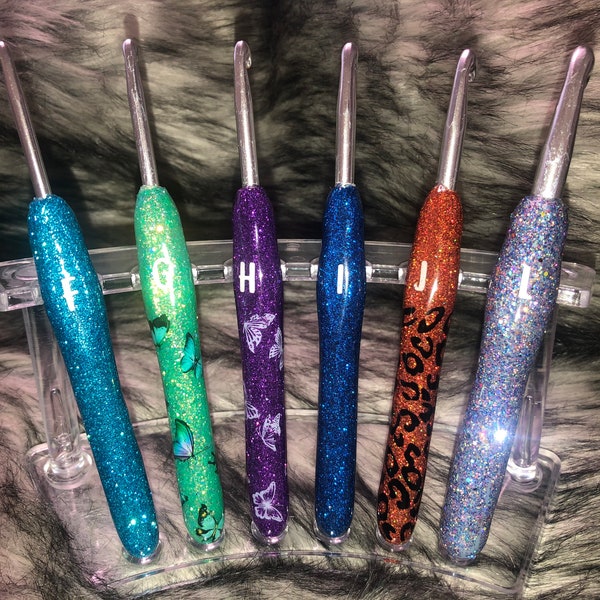 Resin Crochet Hook Set Etsy