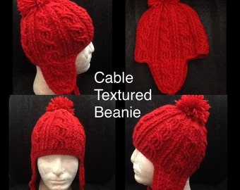 Gorro texturizado con cable - Ganchillo
