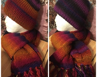Conjunto de gorro o bufanda reversible de invierno